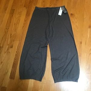 EILEEN FISHER GRAY ANKLE LANTERN PANT, SIZE SMALL